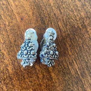 Christmas Tree Clip-On Earrings
